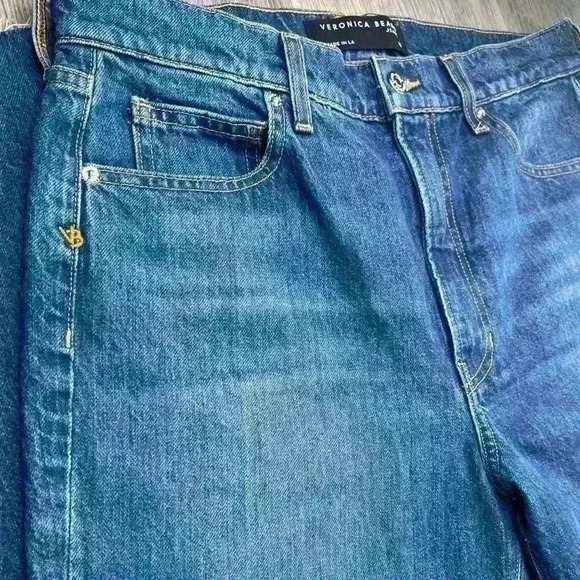 NWT Veronica Beard Keane Long Straight Leg High Rise Jeans Size 30 - Picture 5 of 13